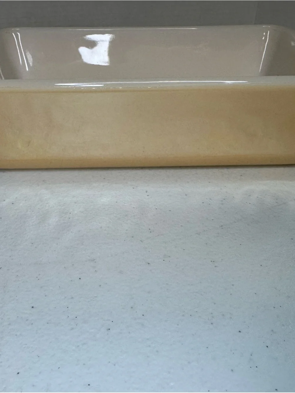 Vtg FIRE KING LOAF PAN 409 9” 1qt PEACH LUSTER ORANGE IRIDESCENT CASSEROLE BREAD